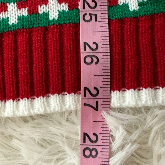 Ugly Christmas Sweater Unisex Sweater Faux Cardigan with Bowtie Sz L - Picture 9 of 9